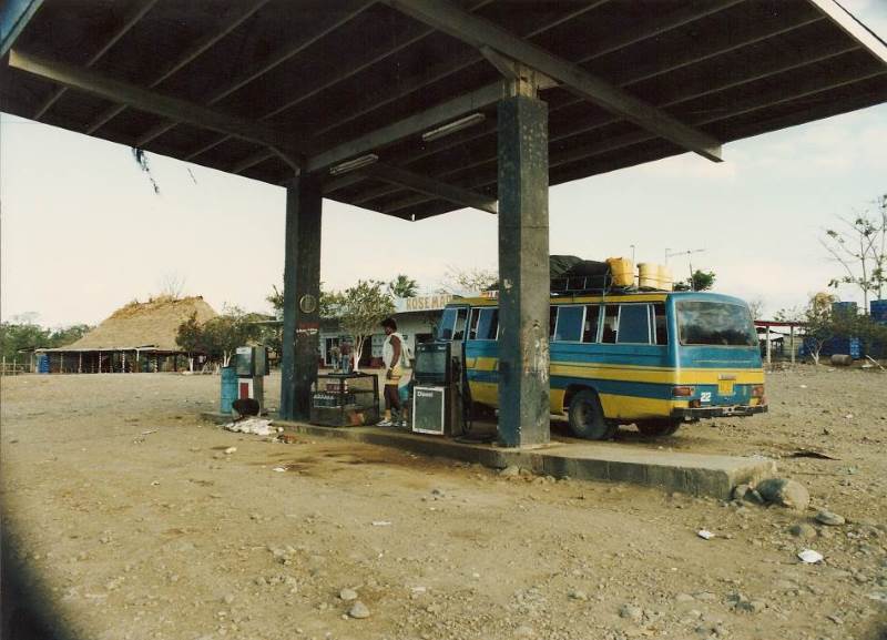 The last gas station before
                Yaviza--the last settlement on the road before the
                Darien Gap